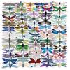 100 Colorful Dragonflies Cartoon Insect Doodle Stickers Suitcase Notebook Personalized Stickers