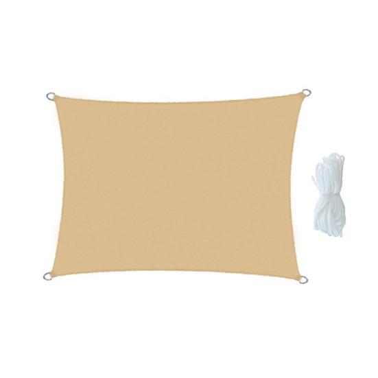 Уличный солнцезащитный козырек с ветрозащитным тросом, прямоугольный навес с защитой от ультрафиолета, проницаемый