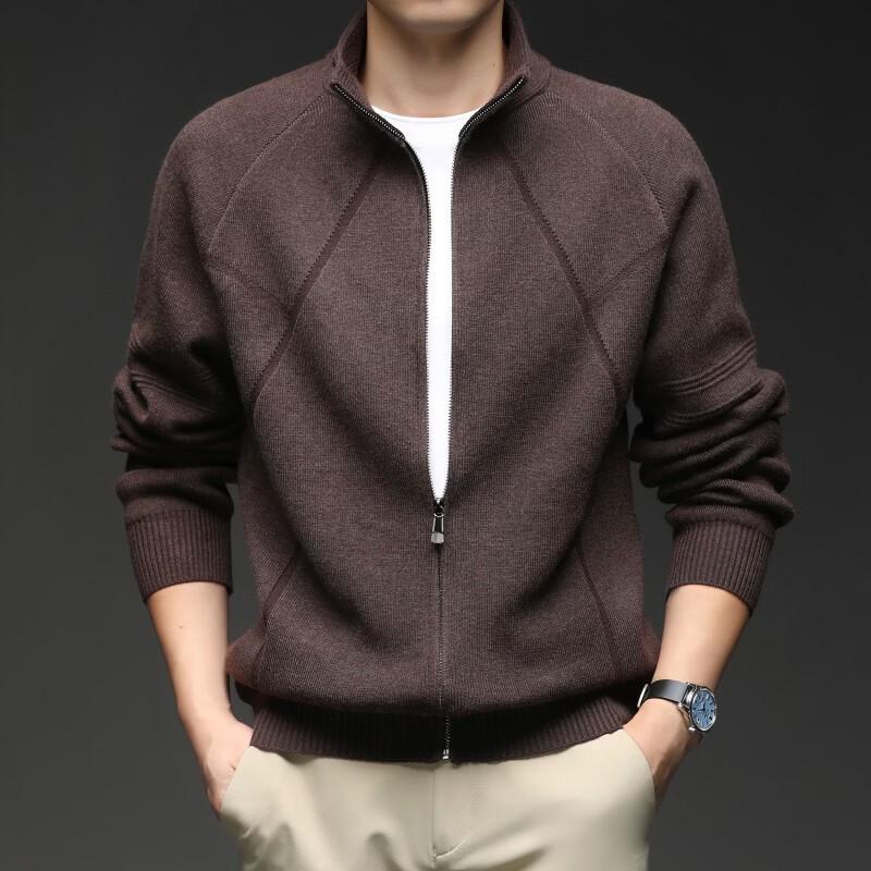 Pierre Cardin Men's Thermal Fleece-Lined Zipper Cardigan