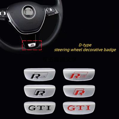 GT-I R Эмблема Наклейка на Руль Автомобиля Аксессуары Для R-line P-olo G-olf T-ouareg P-assat M-agotan T-iguan C-C