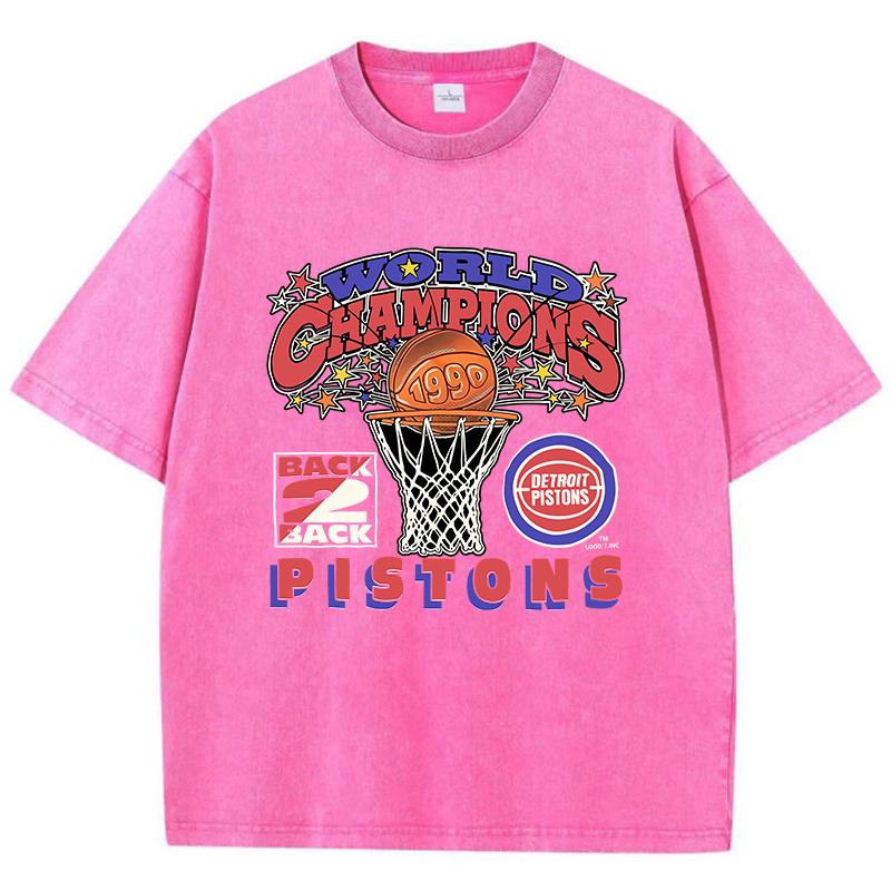 Винтажные женские футболки с кислотной стиркой, с принтами «Чемпионат мира», «Pistons», топы, хлопковые футболки оверсайз с круглым вырезом, одежда