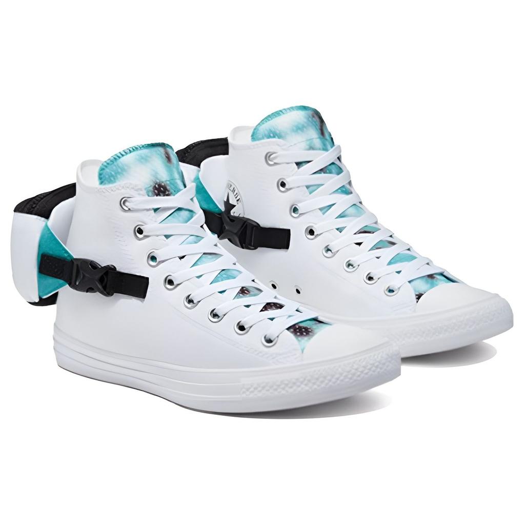 Converse Chuck Taylor All Star Прочные Модные Высокие Кеды из Канваса Унисекс Кеды Белый Голубой 170829C