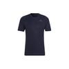 Adidas T Shirts Men's Navy Blue Crew Neck Moderate Straight Fit HC0408