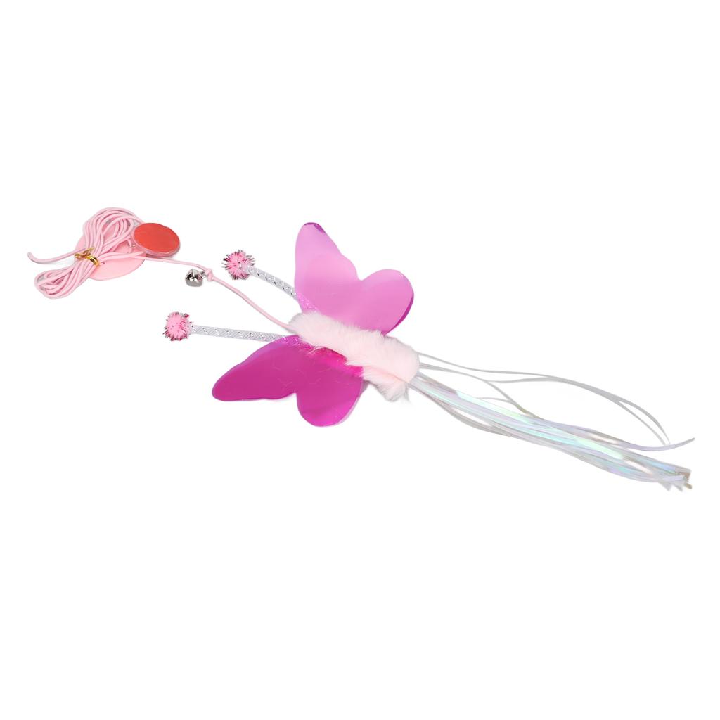 Интерактивные игрушки для кошек, выдвижная, регулируемая, эластичная веревка, подвесная игрушка для кошек, для домашних животных, кошки, бабочка