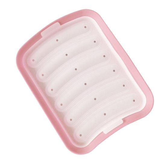 Mould Food Grade Easy To Release Thickened Healthy Bake Silicone Sausage Mold with Lid Baby Supplement Food