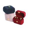 Mini Portable Jewelry Storage Bag Travel Simple Leather Or Velvet Ring Necklace Earrings Storage Box Organizer Display Gift Box