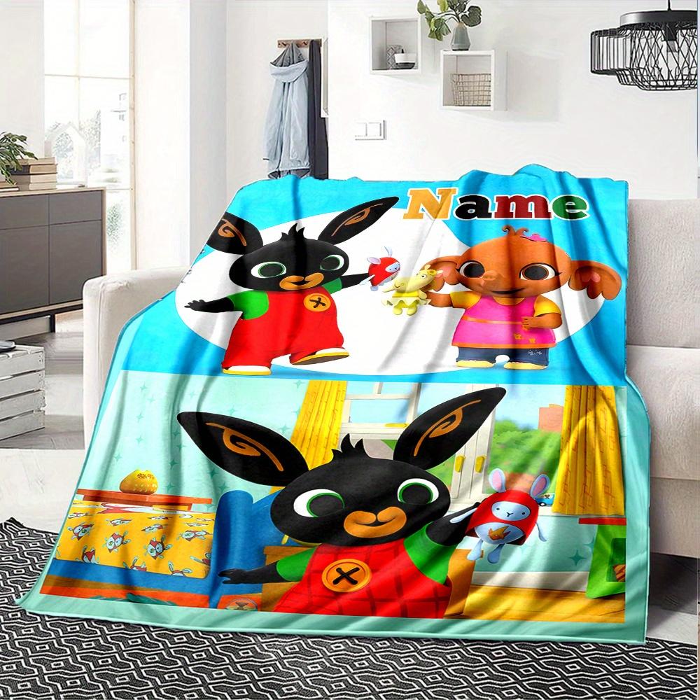 Bing Bunny And Noodle Blanket With Customizable Name Comfortable In All Seasons Suitable For Sofas Beds Travel Camping And Office Decoration Perfect