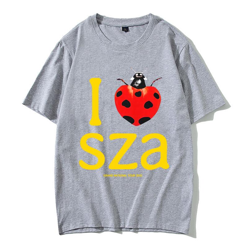 I Love SZA Grand National Tour 2025 Graphic Tshirt Unisex Women Hip Hop Oversized Tshirts Unisexs Casual Cotton Vintage T Shirts