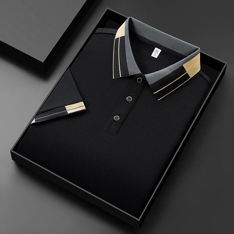 STORN Новая мужская рубашка в стиле business casual с коротким рукавом, однотонная рубашка-поло, модная, дышащая, удобная, универсальный топ