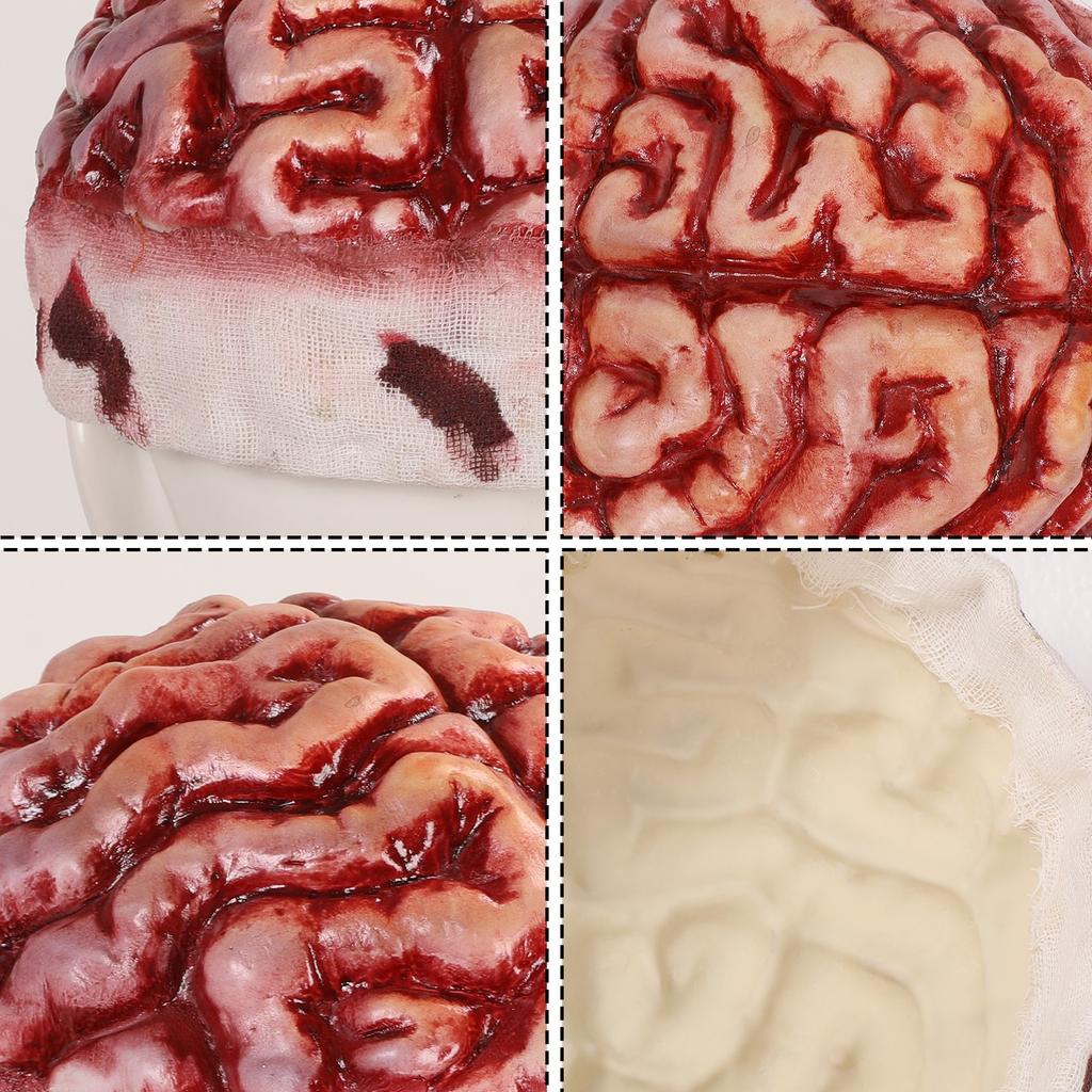 Хэллоуин Шляпа Мозг Смешной Реалистичный Головной убор Костюм Аксессуар