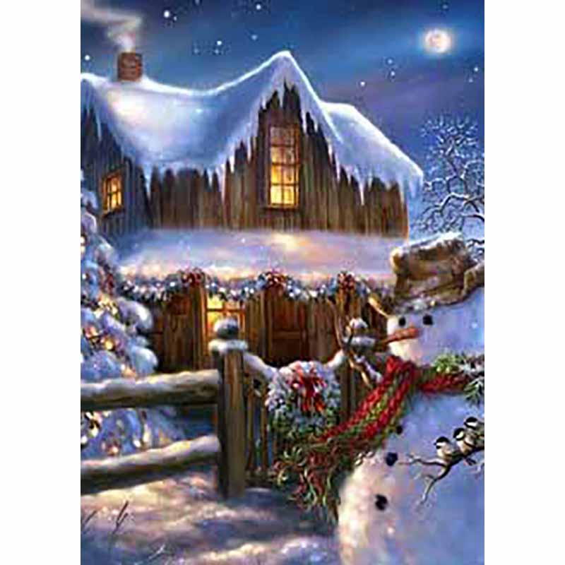 Diy 5D алмазная живопись, полный круглый дрель, набор для вышивки крестом, снег, живописная Алмазная вышивка, пейзаж, смола, настенное искусство, домашний декор