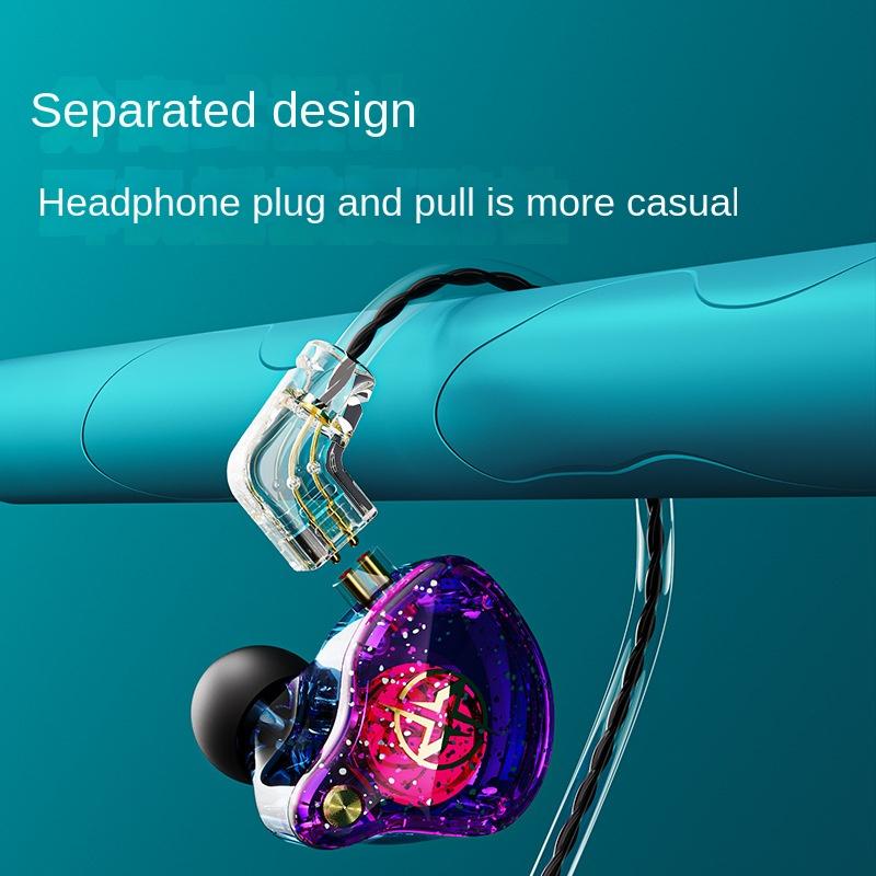 X2PRO Replaceable Line Plug -in Motion HIFI Car Ring Mobile Phone Wired Headphones