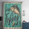 Винтажные тюлевые шторы Gone Fishing для гостиной, прозрачные занавески для спальни, вуаль из органзы, декоративные украшения для окон