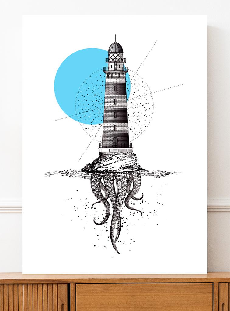 Плакат «Осьминог Маяк»
