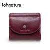 Genuine Leather Casual Solid Color Short Mini Wallets Multifunction Coin Purse Multi-card Position Women Purse