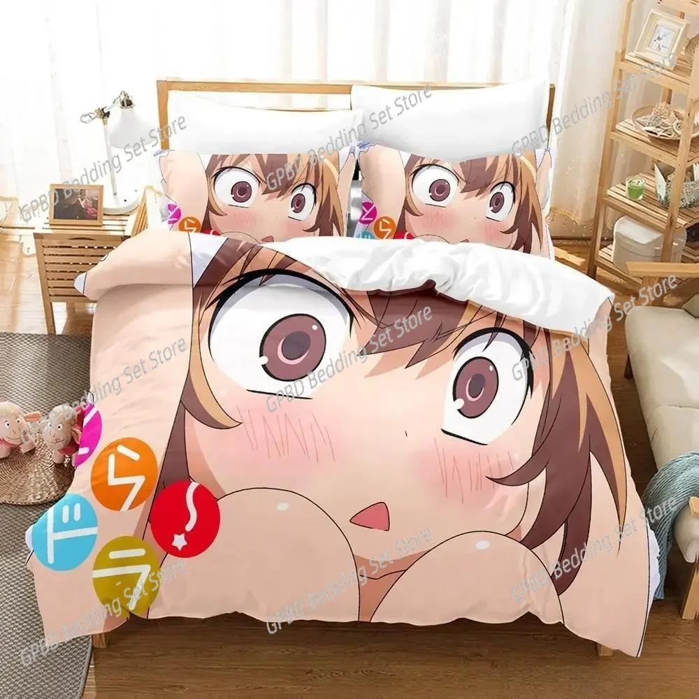 Комплект постельного белья Toradora Single Twin Full Queen King Size Bed Set Adult Kids Bedroom Duvet Cover Sets 3D Print Anime Bed Set