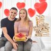 48Pcs/Set Building Block Stacking Tumble Tower Couple Date Night Question Wooden Block Adults Party Game Girlfriend Boyfriend Valentine's Day Gift