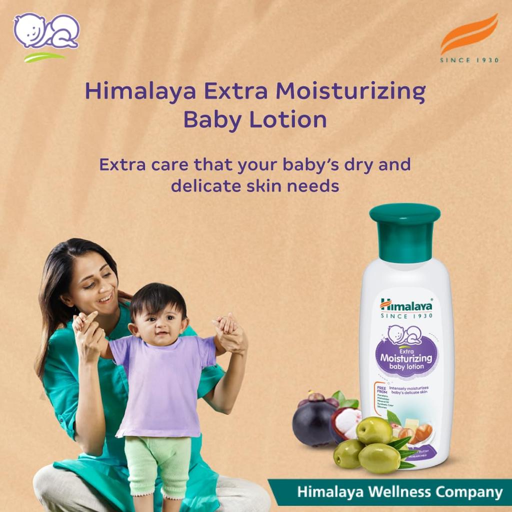 Himalaya Extra Moisturizing Baby Lotion 400ml Pack of 1 | Soft Gentle Hydrating Skin Care