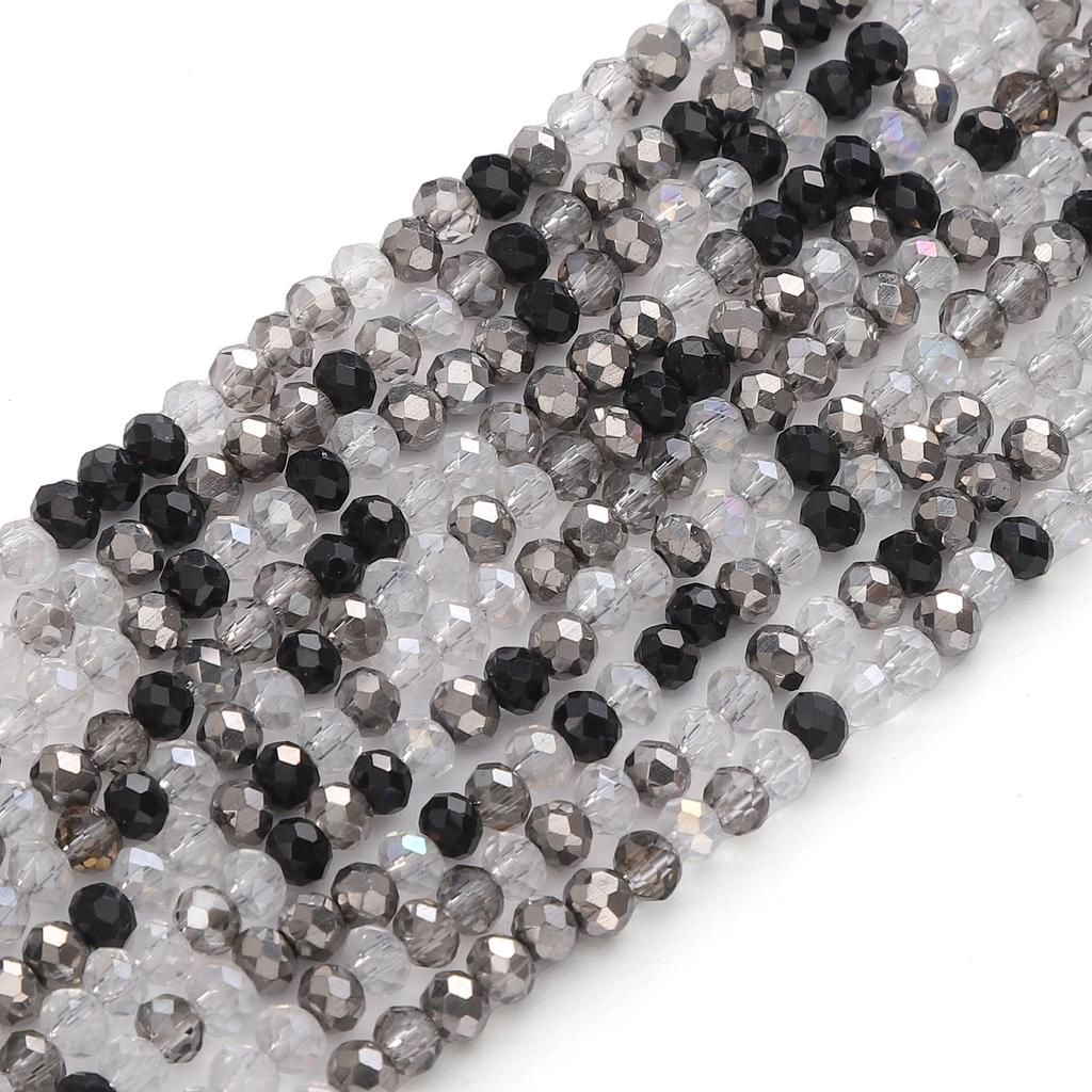 120 шт. стеклянные бусины поверхностные плоские интервальные хрустальные бусины для самостоятельного изготовления браслетов, ожерелий, ювелирных изделий, украшений