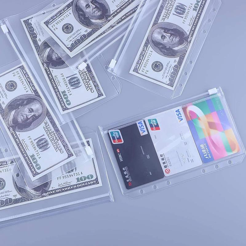 4 шт. A6, карманы для переплета с 6 отверстиями, водонепроницаемые конверты из ПВХ, сумки на молнии