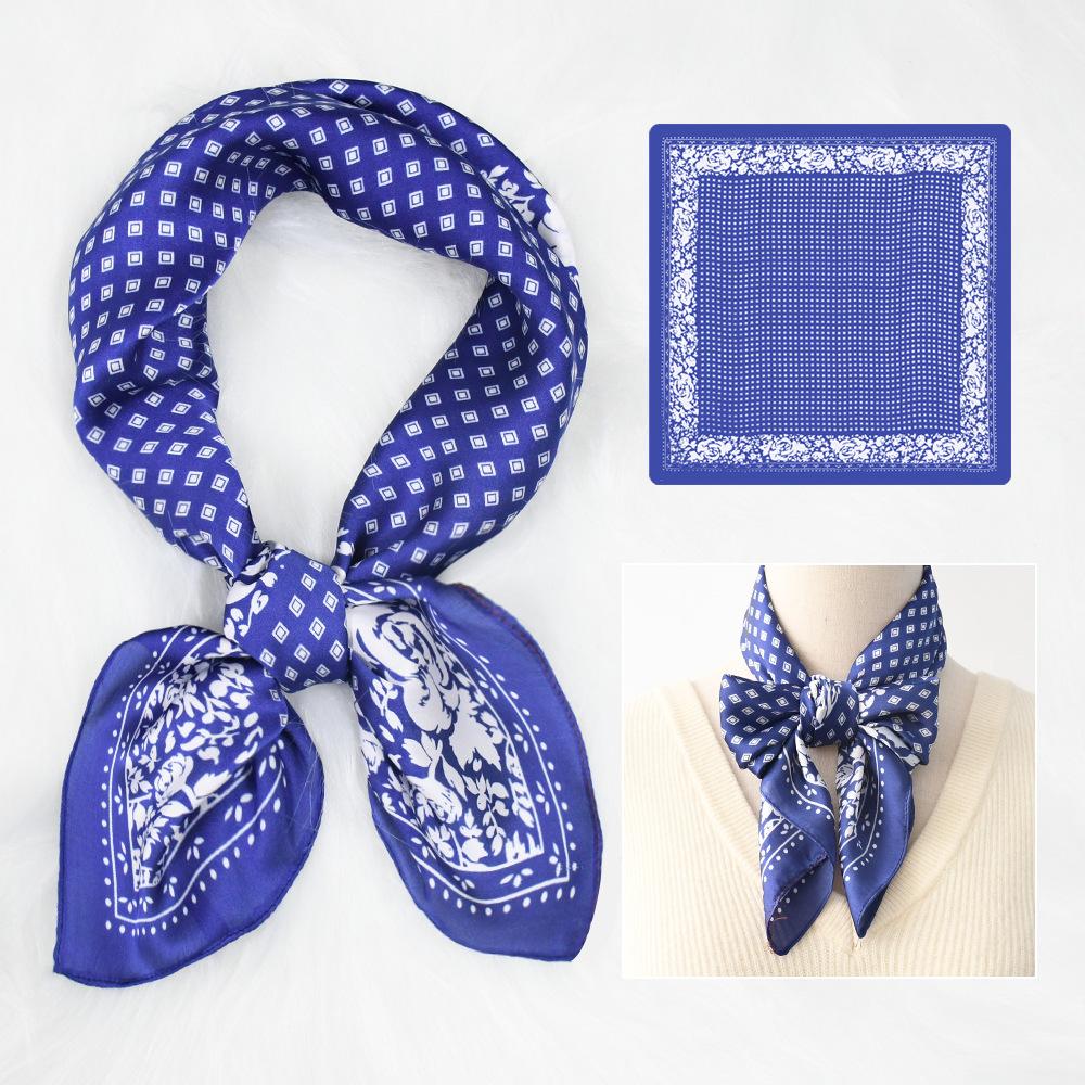 Женский новый модный шелковый шарф с имитацией атмосферы, защитный шарф для шеи, весна, лето, осень, квадратный шарф