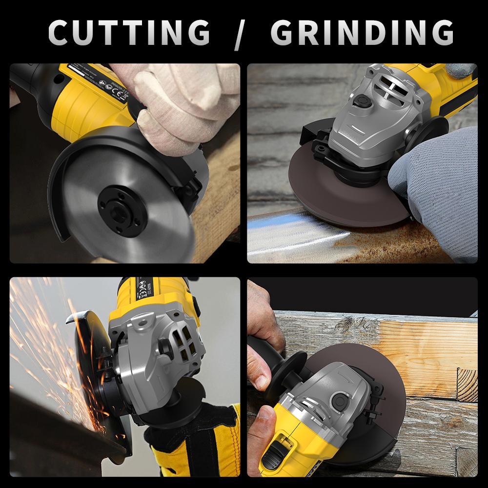 20 В, бесщеточный, 4-1/2 дюйма, 115 мм, угловая шлифовальная машина, 4,0 Ач, литий-ионная батарея, быстрая работа