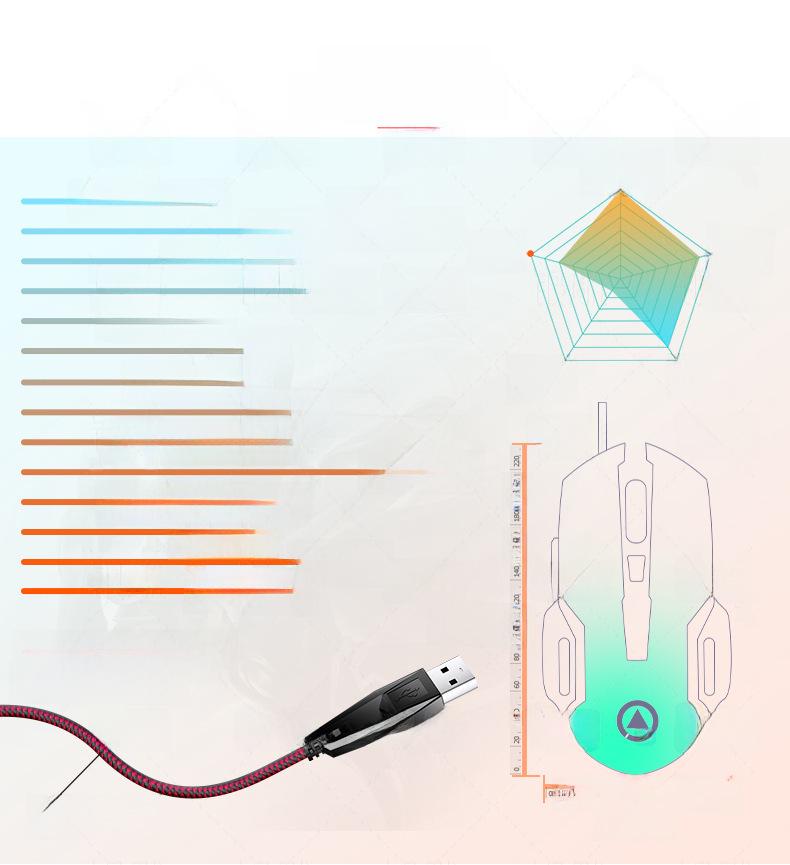 Серебристая резьба G15 Бесшумная проводная механическая игровая мышь - USB, Гладкий дизайн, Компьютерный аксессуар