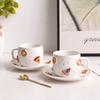 European Ceramic Coffee Cup Saucer Creative Donut Mug Exquisite Afternoon Tea Flower Tea Coffee Cup Breakfast Mug Birthday Gift