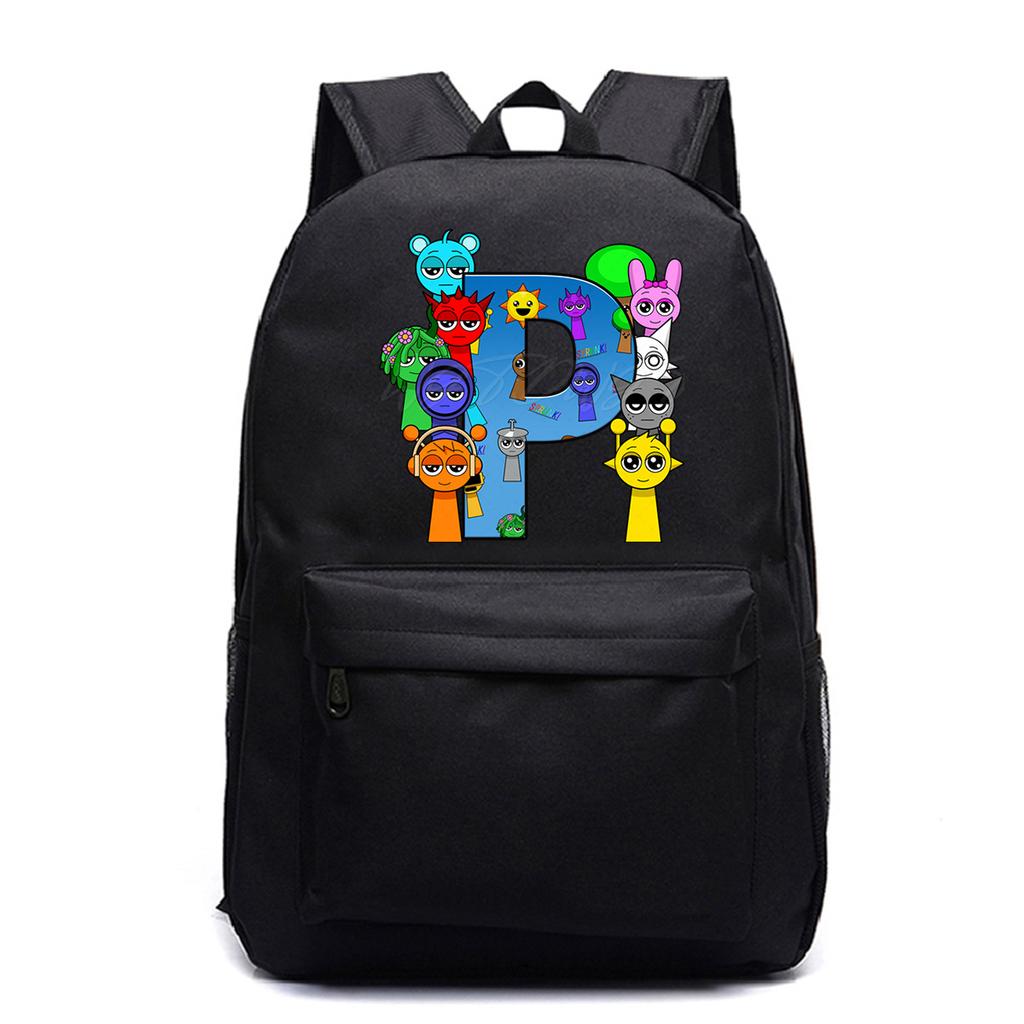 Leisure Travel Backpack Rhythm Box 26 Letter School Bag Elementary and Secondary School Students Peripheral Backpack Trend