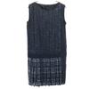 MAX&CO No Sleeve Pleated One Piece 38 Navy Women Used