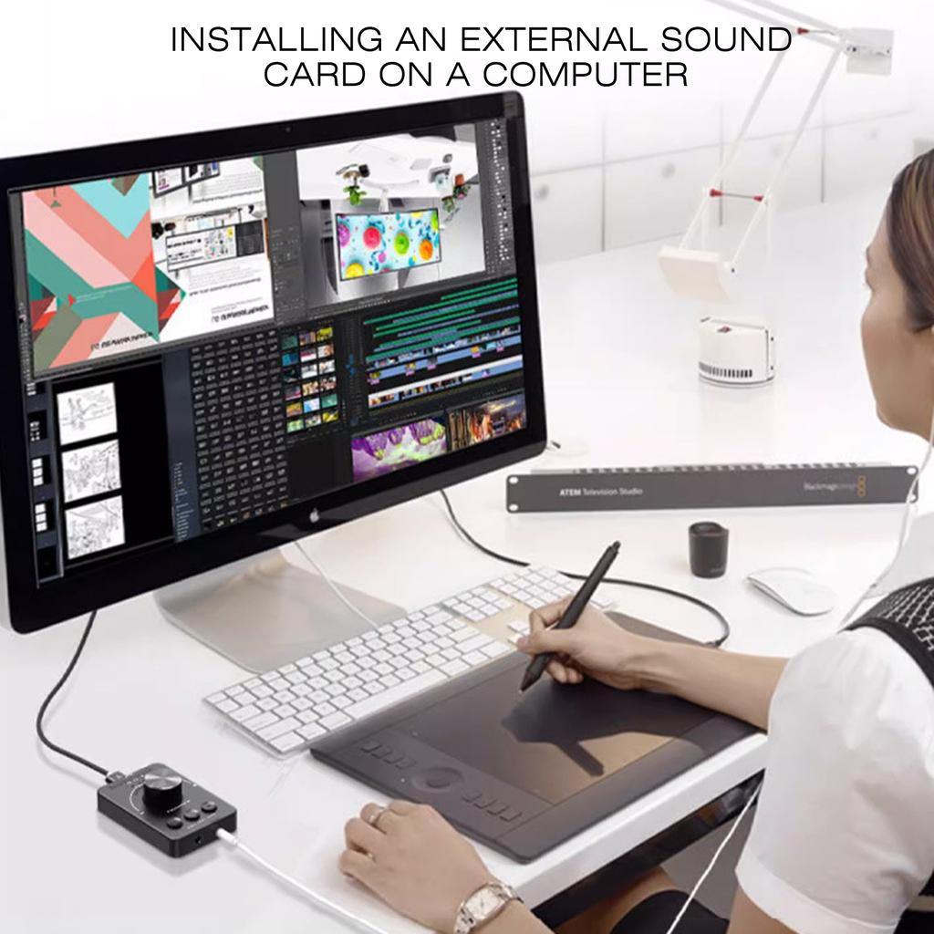 USB-регулятор громкости компьютера BT5.1 Аудио передатчик U Воспроизведение диска Внешняя звуковая карта