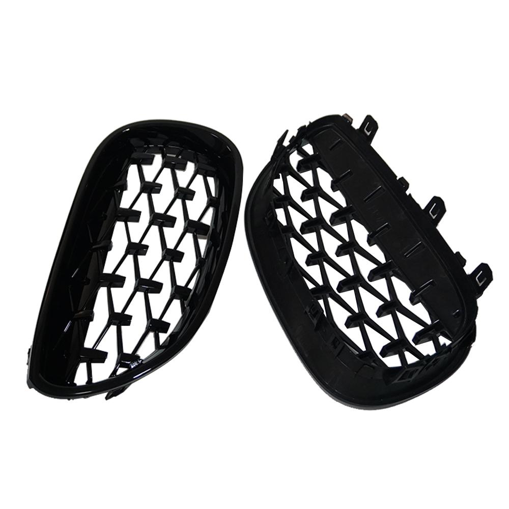 Пара автомобильных гоночных решеток с бриллиантами для BMW E60 E61 550i 535i M5 2004-2009, решетки переднего бампера в стиле Метеор