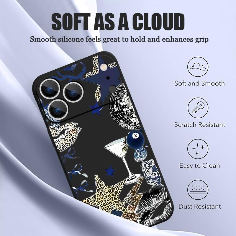 Чехол со звездным леопардовым узором и диско-шаром Для iPhone 17 Pro Max Магнитный Для Magsafe Силиконовая крышка Для iPhone 16 Pro Max Funda iPhone 15 14 13 12 11 16E