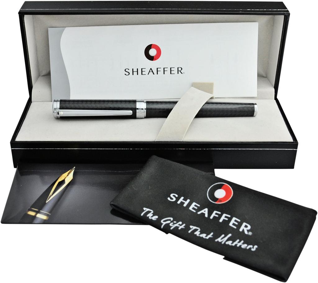 Ручка-перье Sheaffer F тонкая, из углеродного волокна, официально импортированная ITS9234PN-F, ручка двойного назначения, перо, черная,