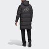 Adidas Padded Winter Hooded Mid-Length Down Jacket Men Outerwear Black GF0075
