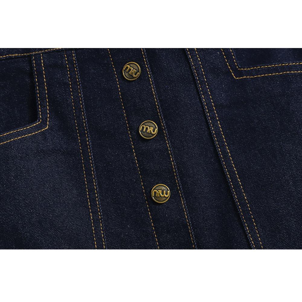 DIMANAF 2025 Большой размер Новые весенние женские А-силуэта Эластичные джинсовые юбки Свободная юбка Высокая талия Винтажные юбки