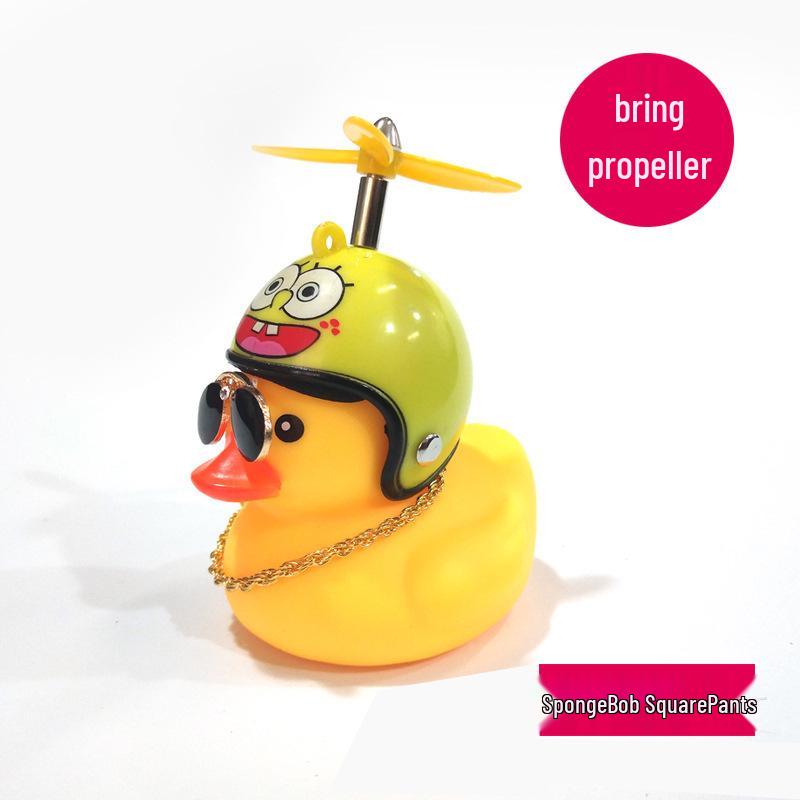 Car Windbreaker Duck: Creative Electric Vehicle Ornament, Little Yellow Duck Bicycle Decoration, Silicone Social Duck Doll