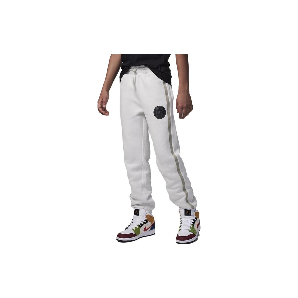 Jordan Paris Saint-Germain Fleece Trousers With Logo Print Kids Bottoms White FV2581-072