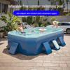 Экологичный большой надувной бассейн для детей - Износостойкий и складной для легкого использования на открытом воздухе