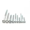 10pcs Carbon Steel Concrete Self-cutting Bolt Silver High Carrying Capacity Hexagonal Flange Head Stable Quick Installation
