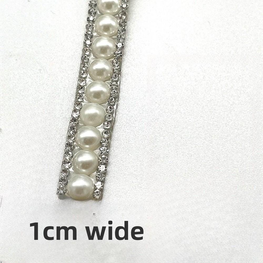 1 ярд DIY тесьма с стразами, швейные аксессуары, бриллиантовая лента, жемчужная цепочка, украшение для одежды
