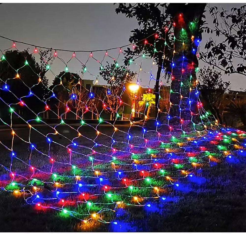 4mx6m 2mx3m 1.5mX1.5m Christmas Garlands LED String Christmas Net Light Fairy Xmas Party Garden Wedding Decoration Curtain Light