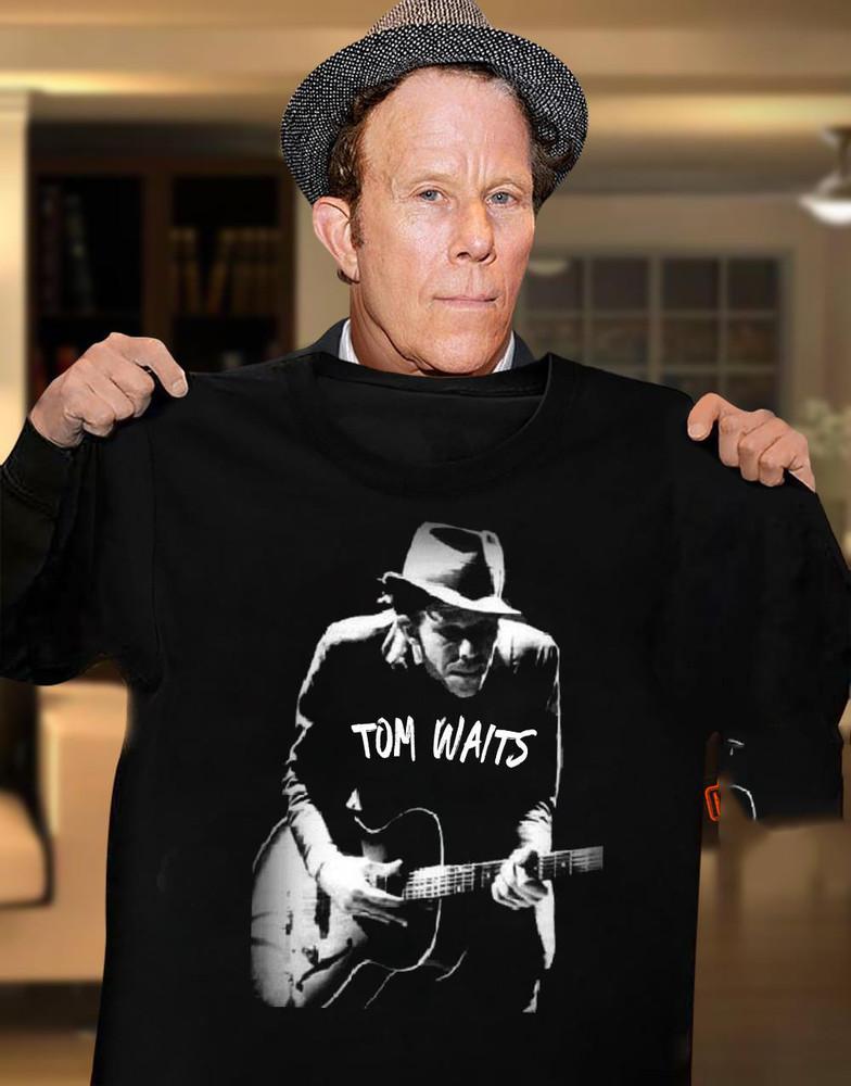 Tom Waits Singer Black T-Shirt Unisex For Men Women Size S-4XL 3A1213