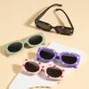 UV400 Heart Print Children Sunglasses Sun Protection Eyewear Fashion Kids Rectangular Sun Glasses
