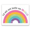[A3631] - Ceramic Magnet 'Life Is Beautiful In Family' Multi-colored - 8x6 Cm