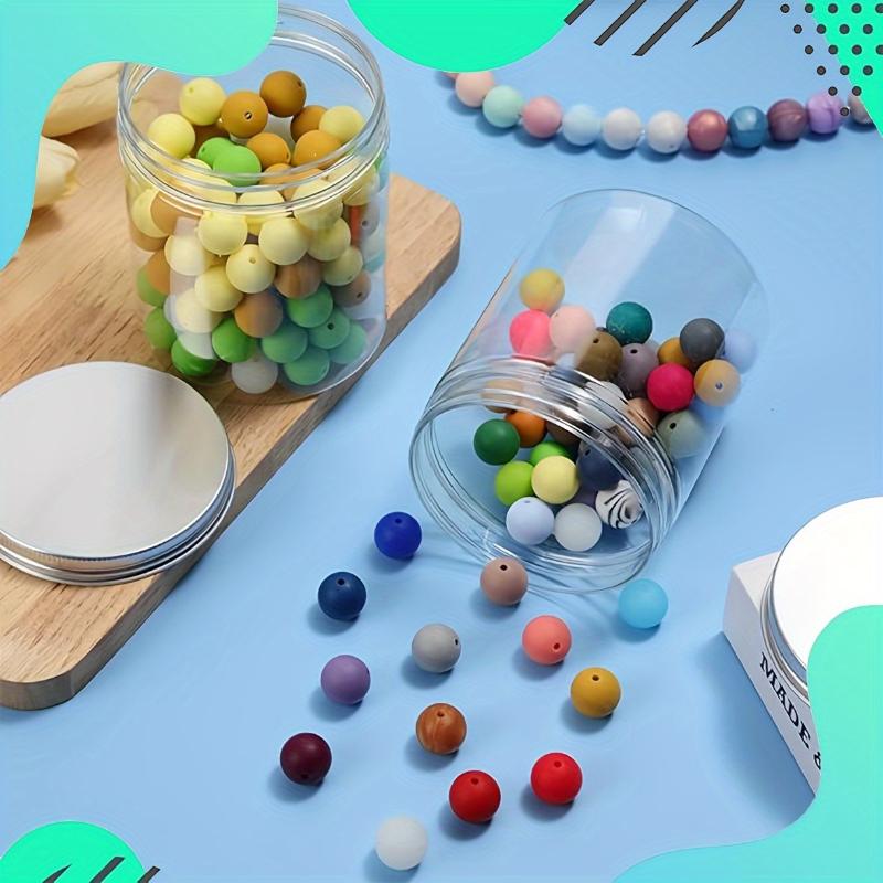 10-Piece Reusable Plastic Storage Jars with Silver Lids - Leak-Proof Multi-Purpose Kitchen Containers, Suitable for Food