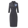Женское профессиональное платье-миди для поездок на работу