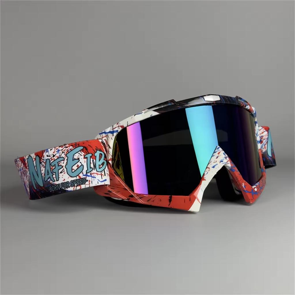 2026 Vibrant Frame Design Motocross Goggles UV400 Lens Lightweight Durable Adjustable Strap Outdoor Sports Riding Goggles