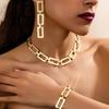 Fashion Geometric Necklace Earrings Bracelet Set
