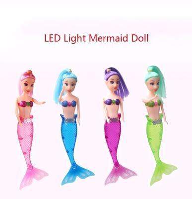 1 шт. водонепроницаемый светодиодный светильник для плавания, кукла-русалка, принцесса, детская игрушка для девочек, ванна, спа, бассейн